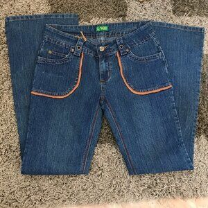 Y2K Size 7/8 Gnger Wide Leg Jeans. Runs Small. New With Tags